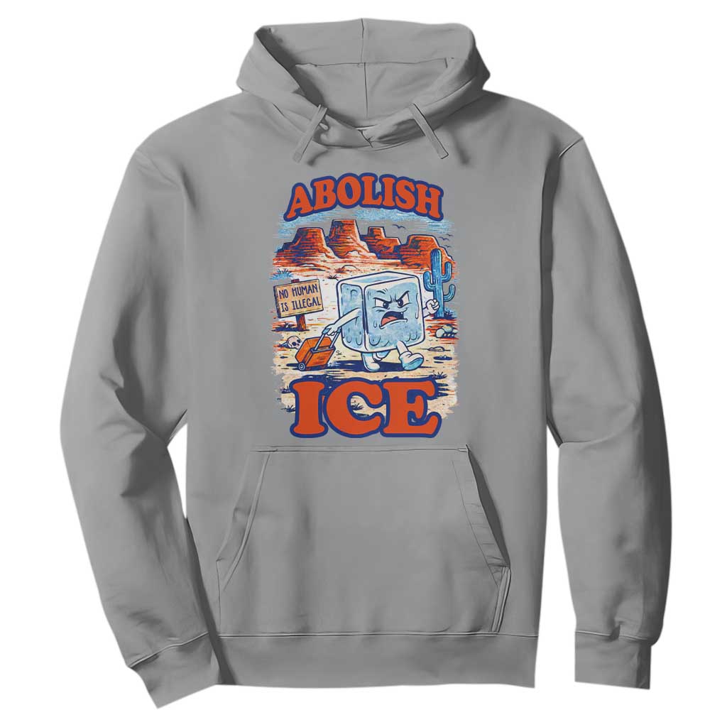Abolish Ice Protest Hoodie Retro Protest No Human Is Illegal TS10 Sport Gray Print Your Wear