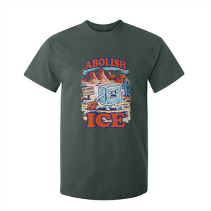 Abolish Ice Protest T Shirt For Kid Retro Protest No Human Is Illegal TS10 Dark Forest Green Print Your Wear