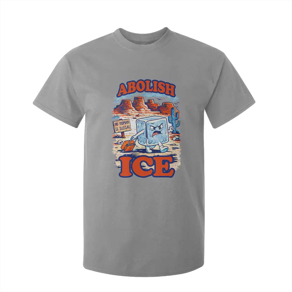 Abolish Ice Protest T Shirt For Kid Retro Protest No Human Is Illegal TS10 Sport Gray Print Your Wear