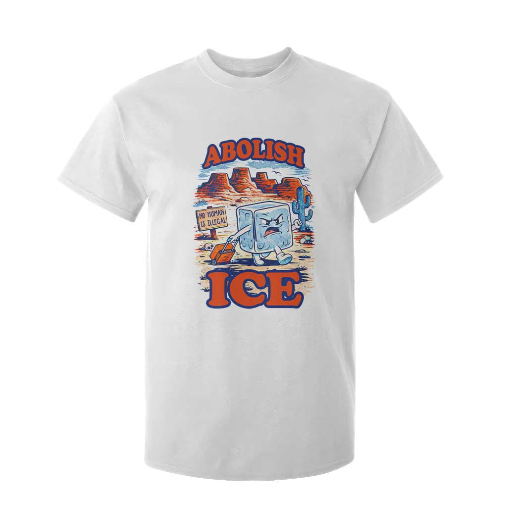 Abolish Ice Protest T Shirt For Kid Retro Protest No Human Is Illegal TS10 White Print Your Wear