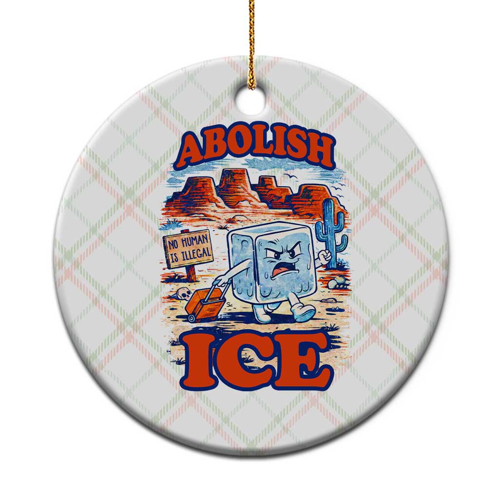 Abolish Ice Protest Ceramic Ornament Retro Protest No Human Is Illegal TS10 1pc Christmas Plaid Print Your Wear
