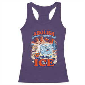 Abolish Ice Protest Racerback Tank Top Retro Protest No Human Is Illegal TS10 Purple Print Your Wear