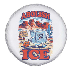 Abolish Ice Protest Spare Tire Cover Retro Protest No Human Is Illegal TS10 Print Your Wear