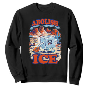 Abolish Ice Protest Sweatshirt Retro Protest No Human Is Illegal TS10 Black Print Your Wear