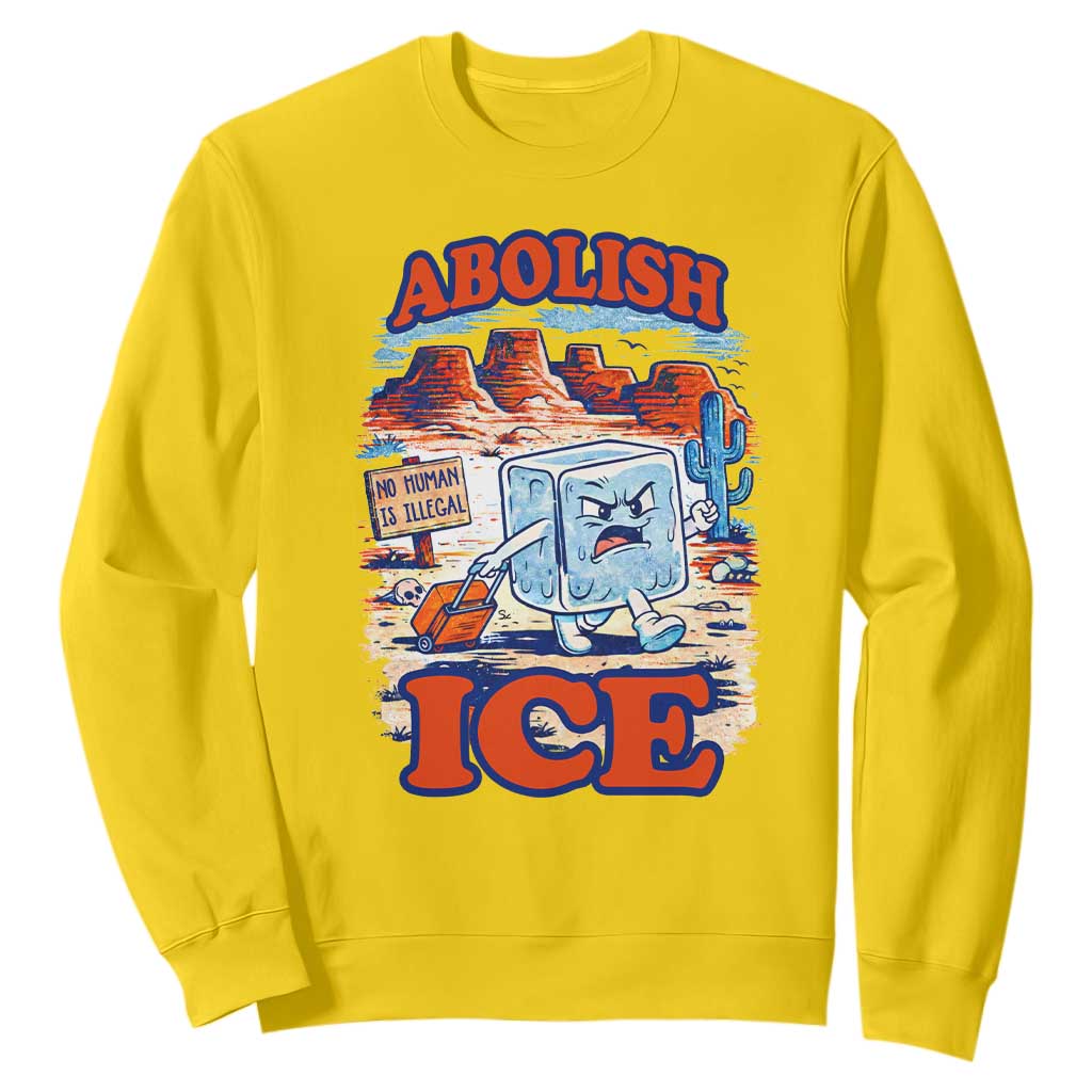 Abolish Ice Protest Sweatshirt Retro Protest No Human Is Illegal TS10 Daisy Print Your Wear