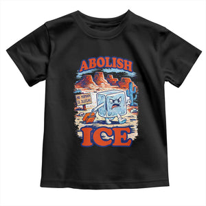 Abolish Ice Protest Toddler T Shirt Retro Protest No Human Is Illegal TS10 Black Print Your Wear