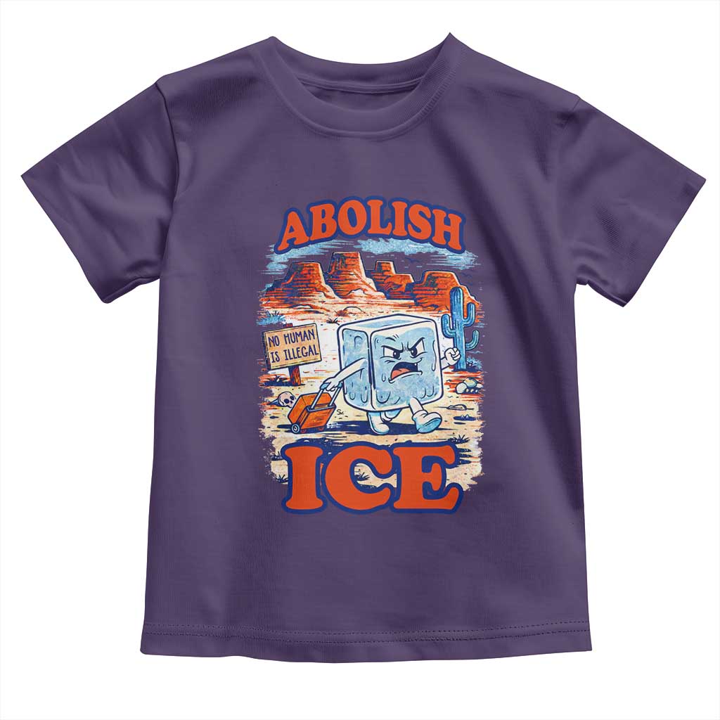 Abolish Ice Protest Toddler T Shirt Retro Protest No Human Is Illegal TS10 Purple Print Your Wear