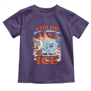 Abolish Ice Protest Toddler T Shirt Retro Protest No Human Is Illegal TS10 Purple Print Your Wear