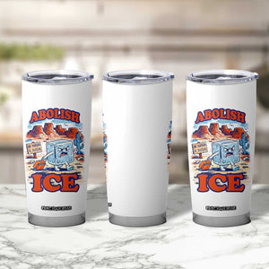 Abolish Ice Protest Tumbler Cup Retro Protest No Human Is Illegal TS10 Print Your Wear