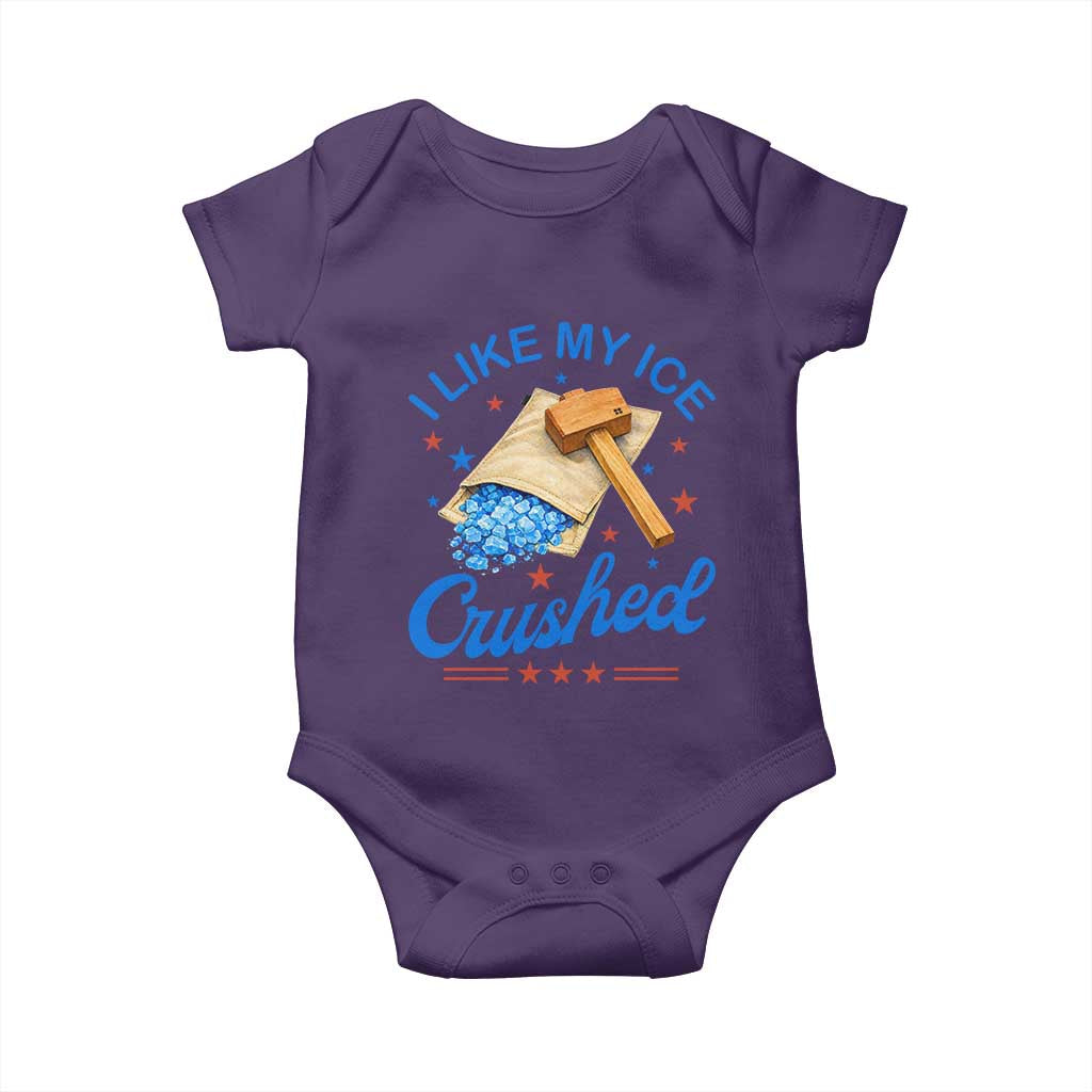 Subtle Abolish ICE Baby Onesie Funny Vintage I Like My Ice Crushed TS10 Purple Print Your Wear