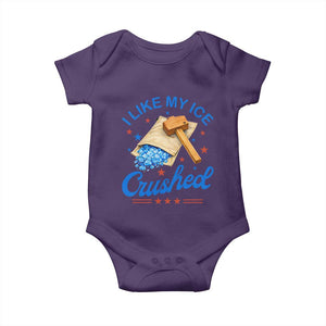 Subtle Abolish ICE Baby Onesie Funny Vintage I Like My Ice Crushed TS10 Purple Print Your Wear