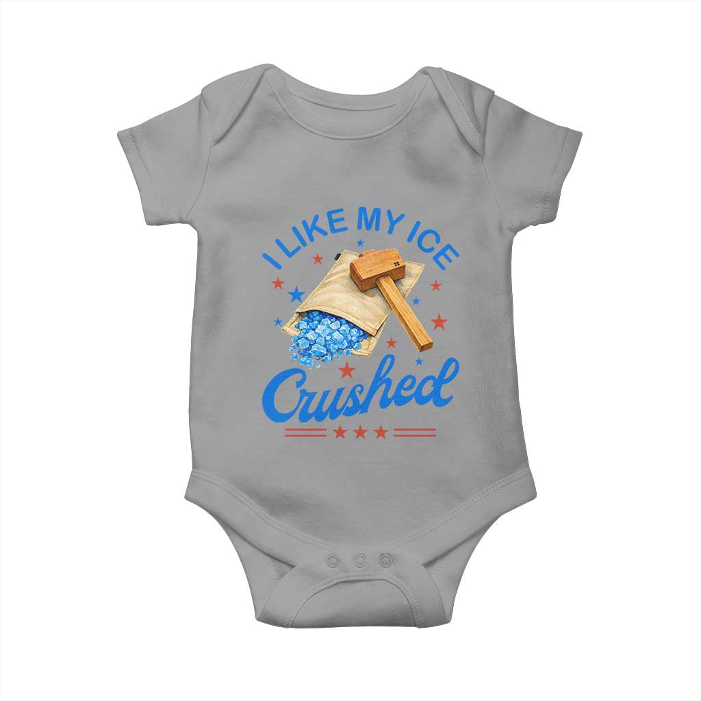 Subtle Abolish ICE Baby Onesie Funny Vintage I Like My Ice Crushed TS10 Sport Gray Print Your Wear