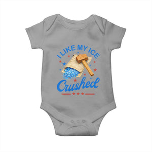 Subtle Abolish ICE Baby Onesie Funny Vintage I Like My Ice Crushed TS10 Sport Gray Print Your Wear