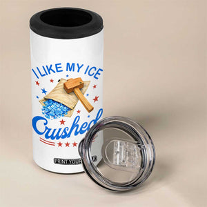 Subtle Abolish ICE 4 in 1 Can Cooler Tumbler Funny Vintage I Like My Ice Crushed TS10 Print Your Wear