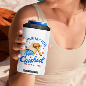 Subtle Abolish ICE 4 in 1 Can Cooler Tumbler Funny Vintage I Like My Ice Crushed TS10 Print Your Wear
