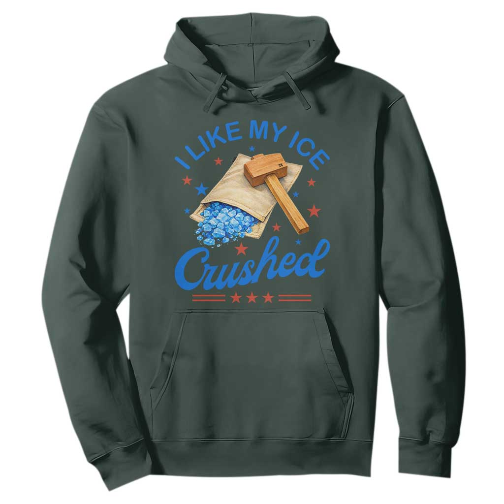 Subtle Abolish ICE Hoodie Funny Vintage I Like My Ice Crushed TS10 Dark Forest Green Print Your Wear
