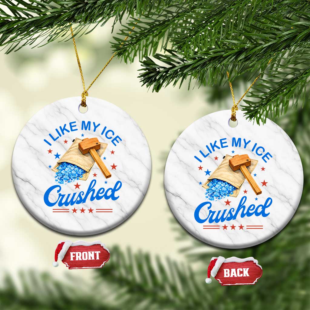 Subtle Abolish ICE Ceramic Ornament Funny Vintage I Like My Ice Crushed TS10 1pc White Marble Print Your Wear