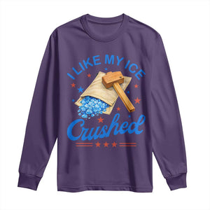Subtle Abolish ICE Long Sleeve Shirt Funny Vintage I Like My Ice Crushed TS10 Purple Print Your Wear