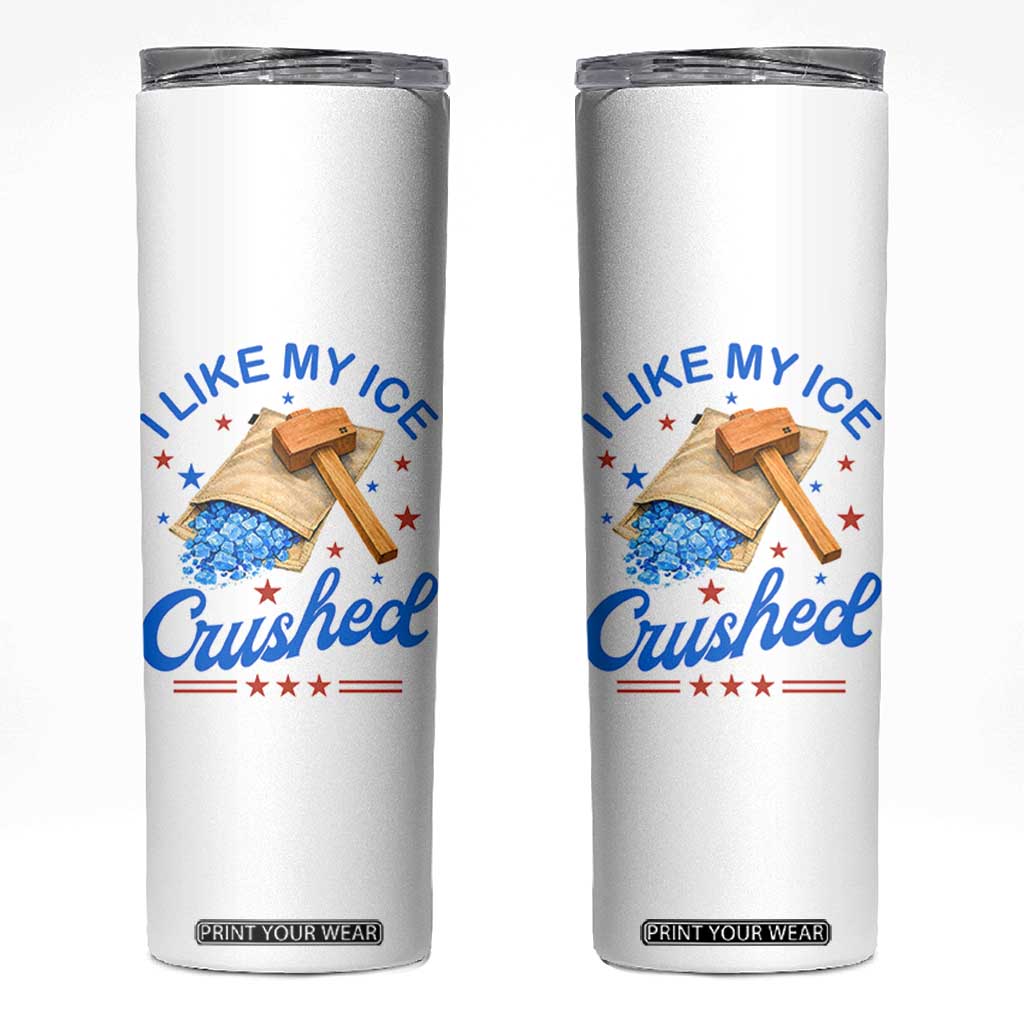 Subtle Abolish ICE Skinny Tumbler Funny Vintage I Like My Ice Crushed TS10 White Print Your Wear