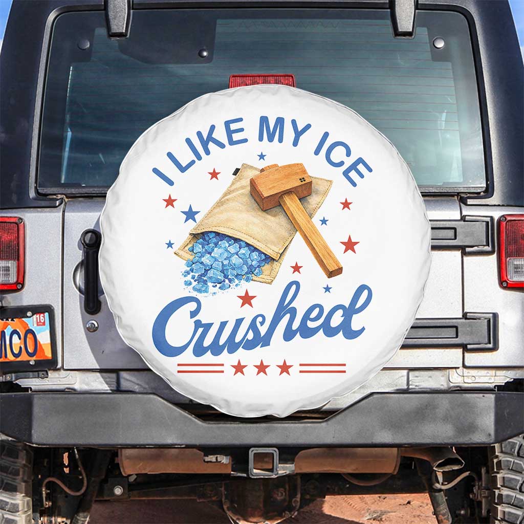 Subtle Abolish ICE Spare Tire Cover Funny Vintage I Like My Ice Crushed TS10 No hole Black Print Your Wear