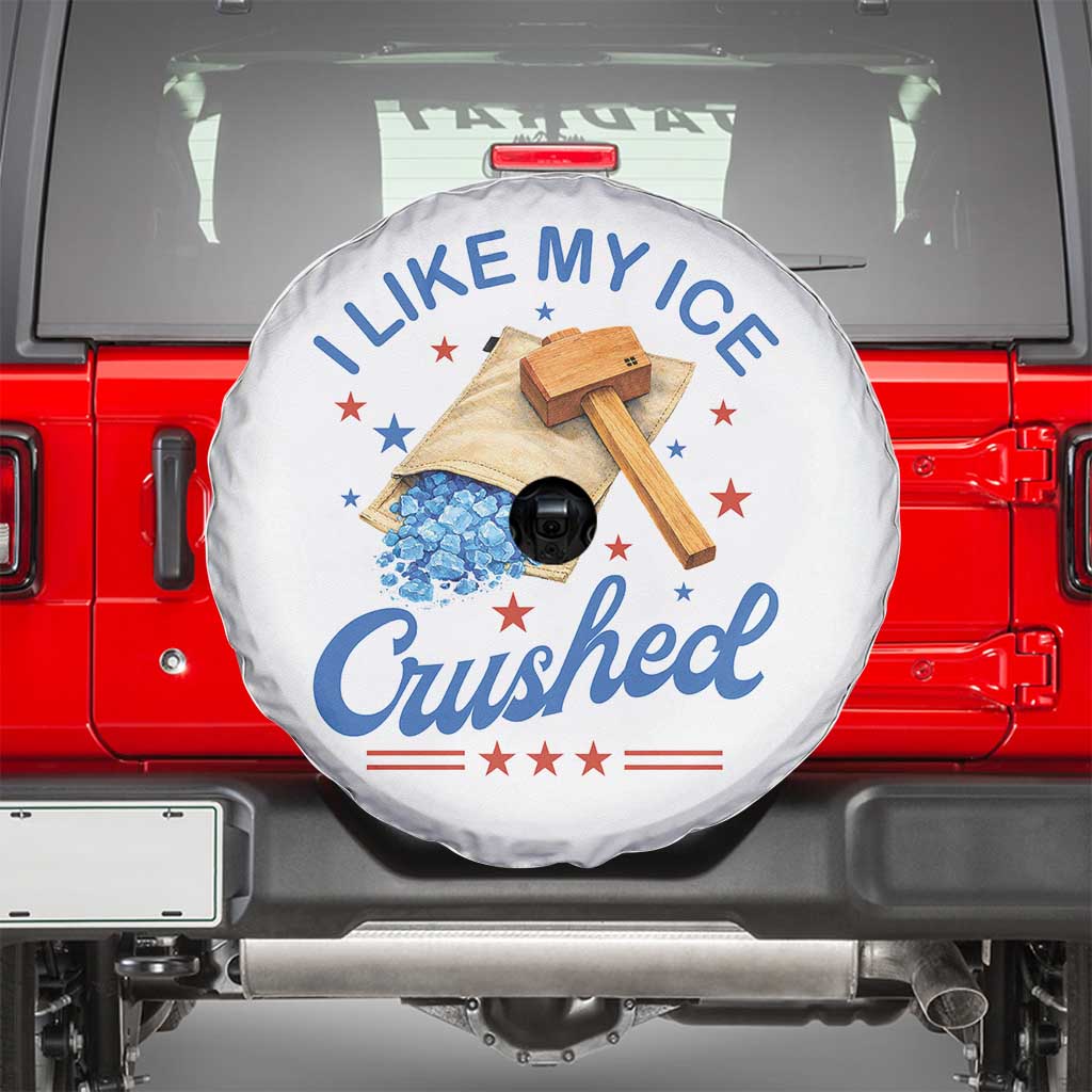 Subtle Abolish ICE Spare Tire Cover Funny Vintage I Like My Ice Crushed TS10 Black Print Your Wear