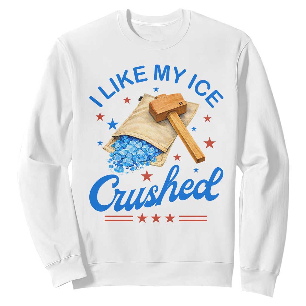 Subtle Abolish ICE Sweatshirt Funny Vintage I Like My Ice Crushed TS10 White Print Your Wear
