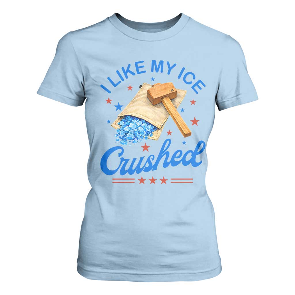 Subtle Abolish ICE T Shirt For Women Funny Vintage I Like My Ice Crushed TS10 Light Blue Print Your Wear