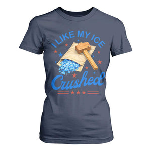 Subtle Abolish ICE T Shirt For Women Funny Vintage I Like My Ice Crushed TS10 Navy Print Your Wear