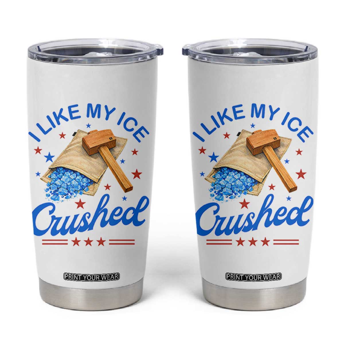 Subtle Abolish ICE Tumbler Cup Funny Vintage I Like My Ice Crushed TS10 White Print Your Wear