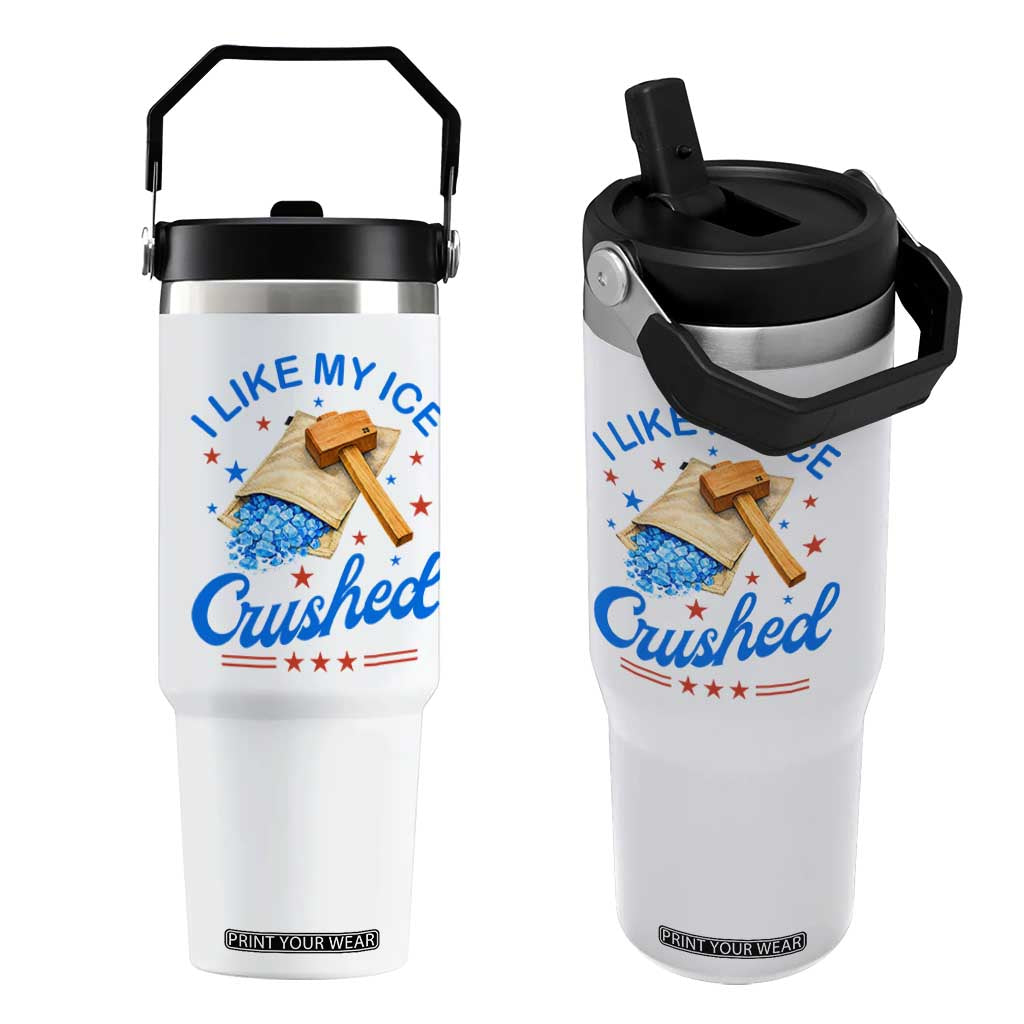 Subtle Abolish ICE Flip Straw Tumbler Funny Vintage I Like My Ice Crushed TS10 One Size: 30 oz White Print Your Wear