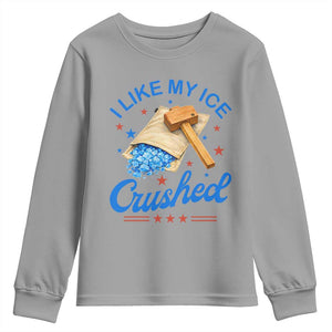Subtle Abolish ICE Youth Sweatshirt Funny Vintage I Like My Ice Crushed TS10 Sport Gray Print Your Wear
