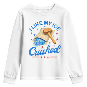 Subtle Abolish ICE Youth Sweatshirt Funny Vintage I Like My Ice Crushed TS10 White Print Your Wear