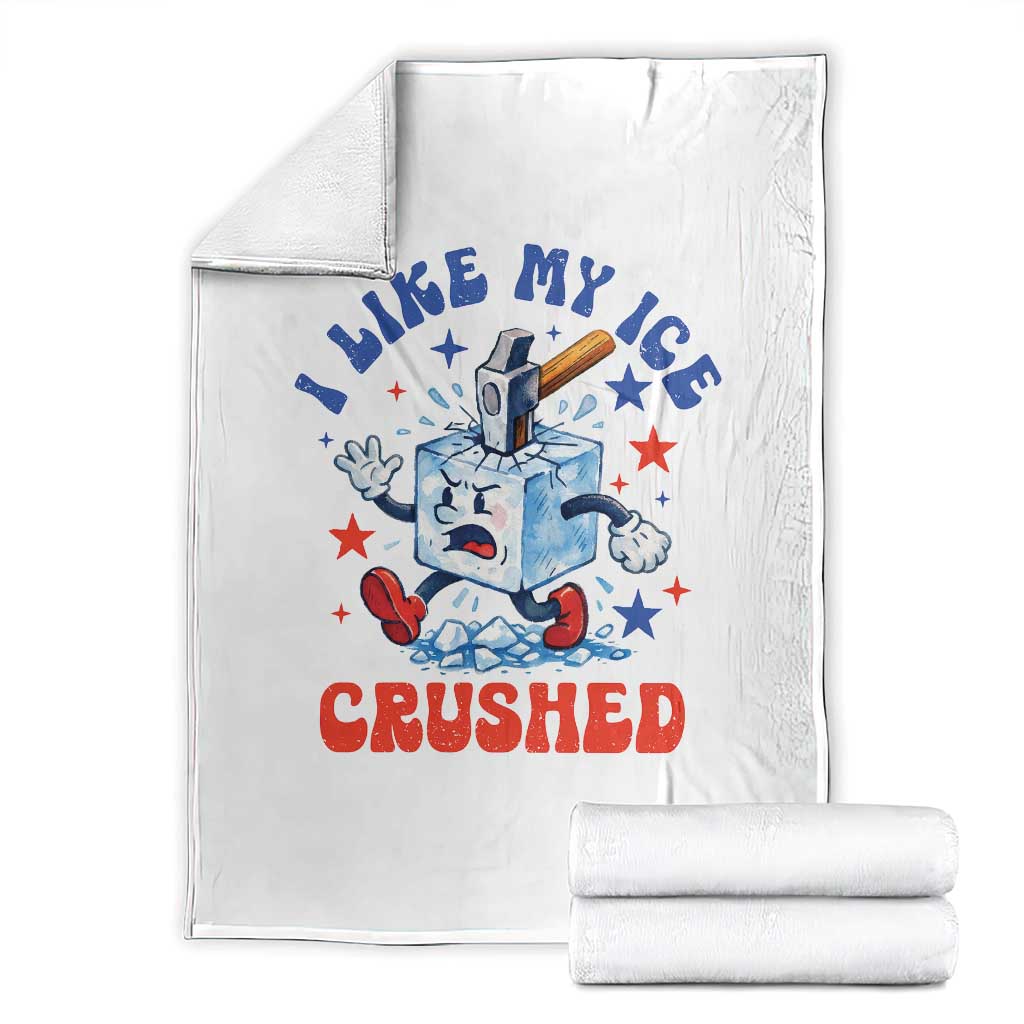 Subtle Abolish ICE Throw Blanket Vintage I Like My Ice Crushed TS10 White Print Your Wear
