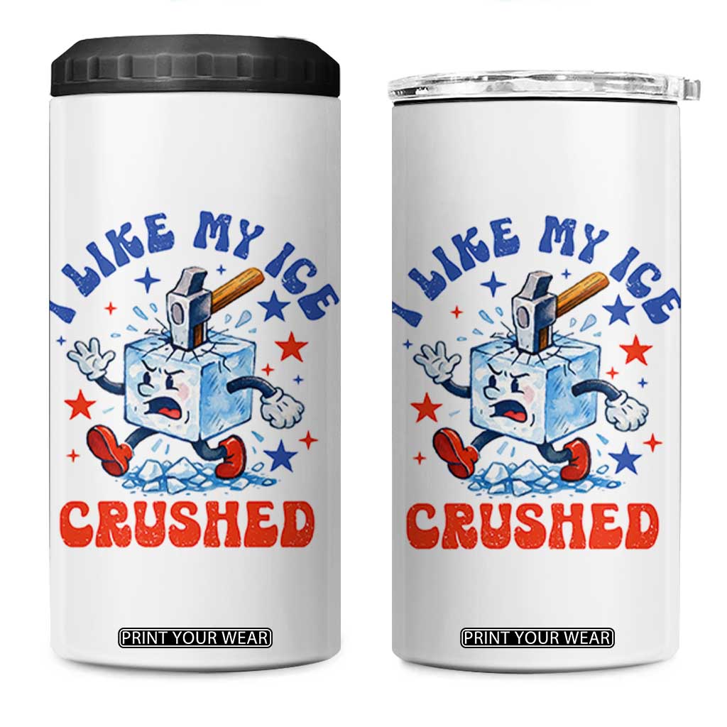 Subtle Abolish ICE 4 in 1 Can Cooler Tumbler Vintage I Like My Ice Crushed TS10 One Size: 16 oz White Print Your Wear