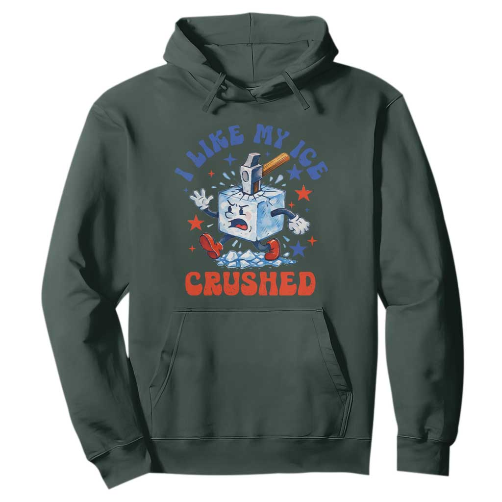 Subtle Abolish ICE Hoodie Vintage I Like My Ice Crushed TS10 Dark Forest Green Print Your Wear