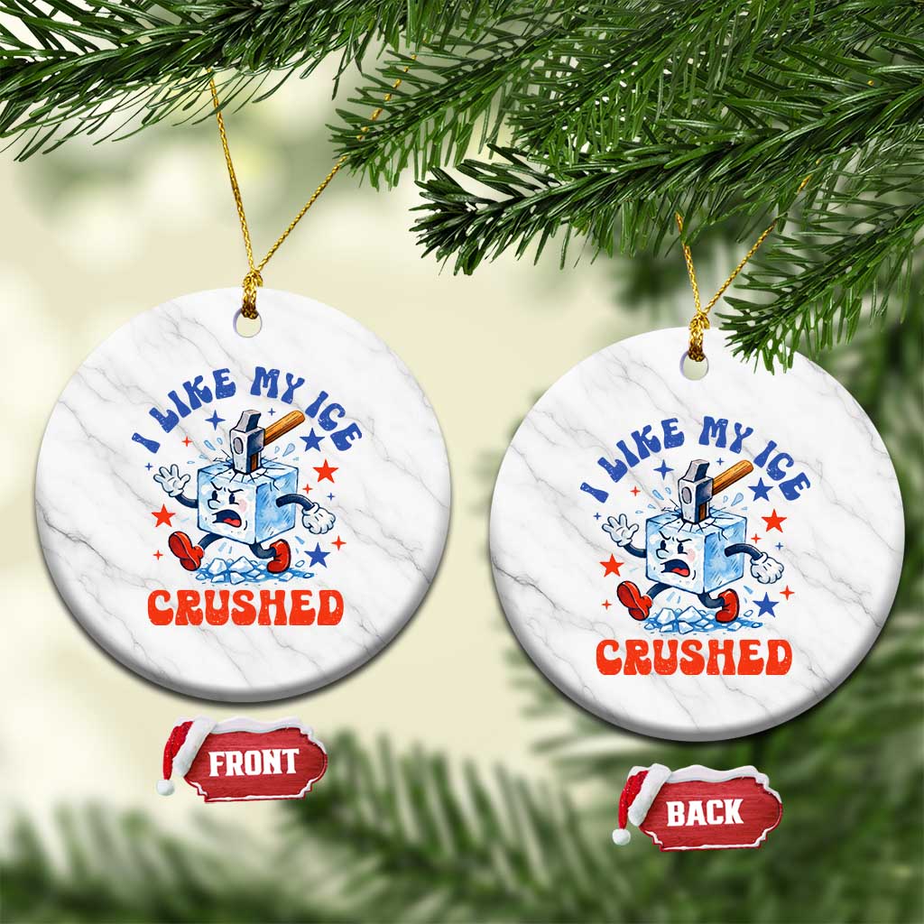 Subtle Abolish ICE Ceramic Ornament Vintage I Like My Ice Crushed TS10 1pc White Marble Print Your Wear