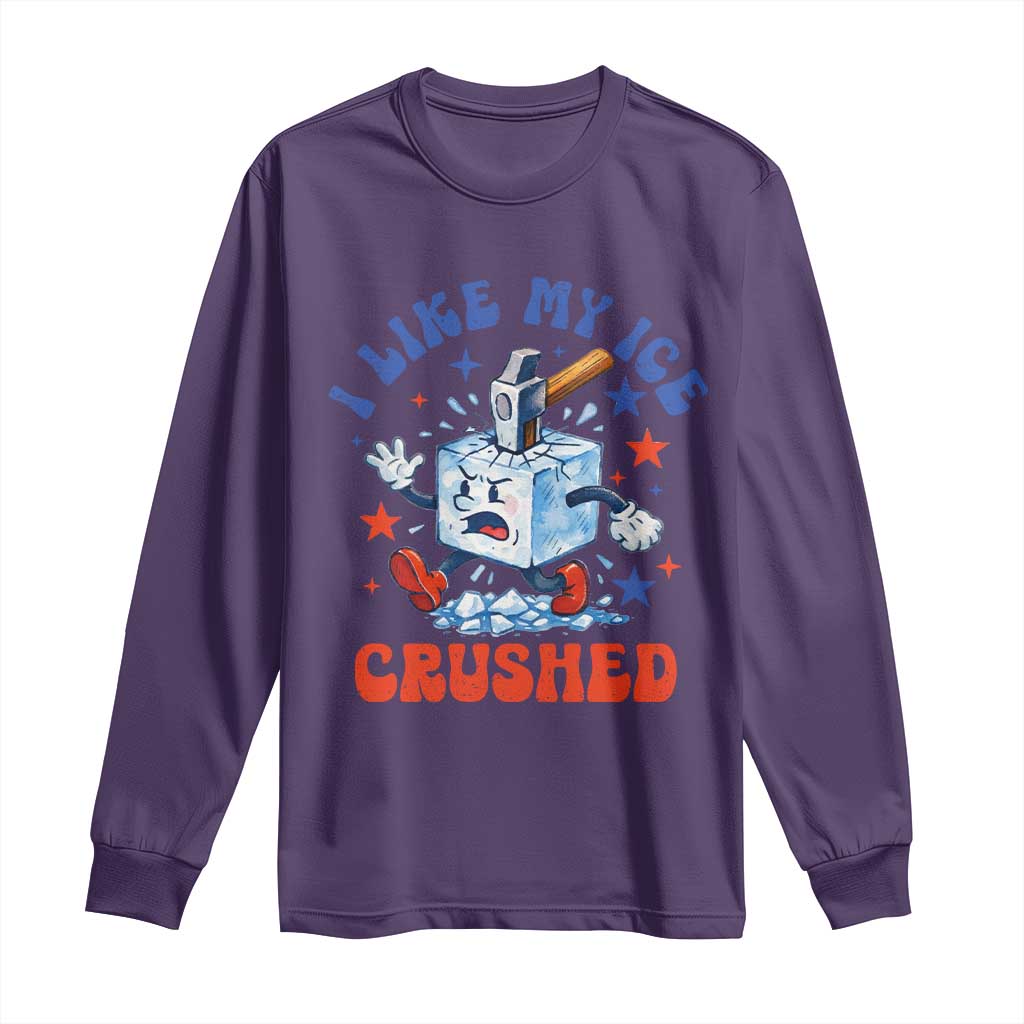 Subtle Abolish ICE Long Sleeve Shirt Vintage I Like My Ice Crushed TS10 Purple Print Your Wear