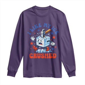 Subtle Abolish ICE Long Sleeve Shirt Vintage I Like My Ice Crushed TS10 Purple Print Your Wear