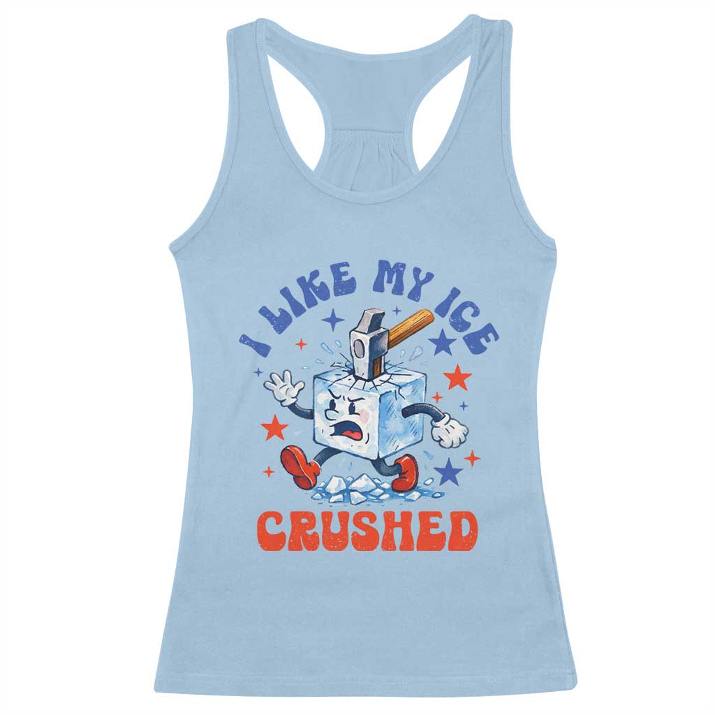 Subtle Abolish ICE Racerback Tank Top Vintage I Like My Ice Crushed TS10 Light Blue Print Your Wear