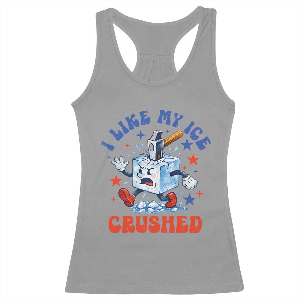Subtle Abolish ICE Racerback Tank Top Vintage I Like My Ice Crushed TS10 Sport Gray Print Your Wear