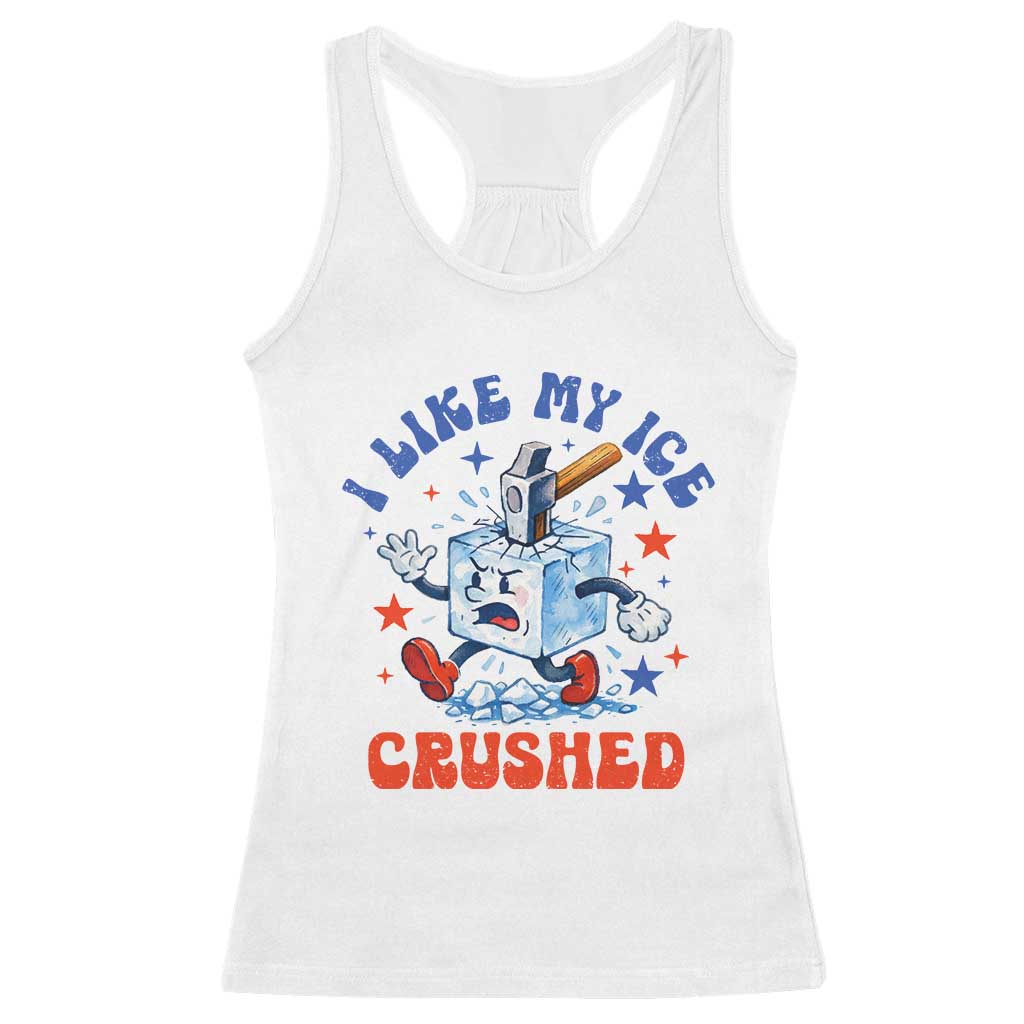 Subtle Abolish ICE Racerback Tank Top Vintage I Like My Ice Crushed TS10 White Print Your Wear