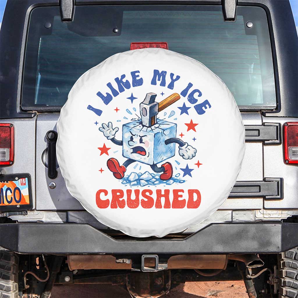 Subtle Abolish ICE Spare Tire Cover Vintage I Like My Ice Crushed TS10 No hole Black Print Your Wear