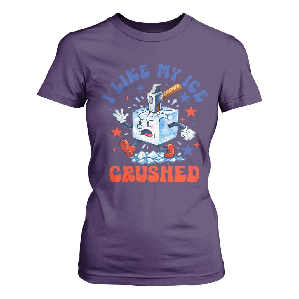 Subtle Abolish ICE T Shirt For Women Vintage I Like My Ice Crushed TS10 Purple Print Your Wear