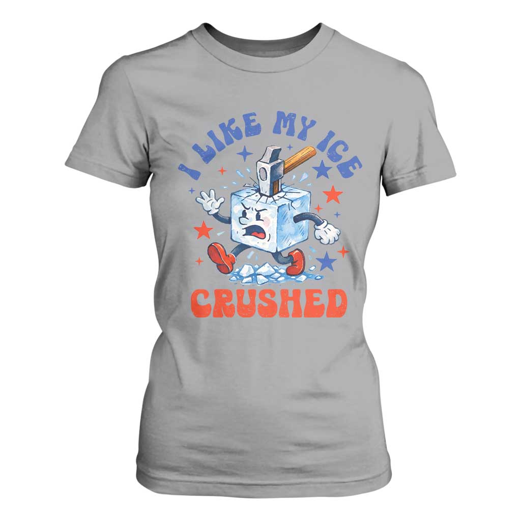 Subtle Abolish ICE T Shirt For Women Vintage I Like My Ice Crushed TS10 Sport Gray Print Your Wear