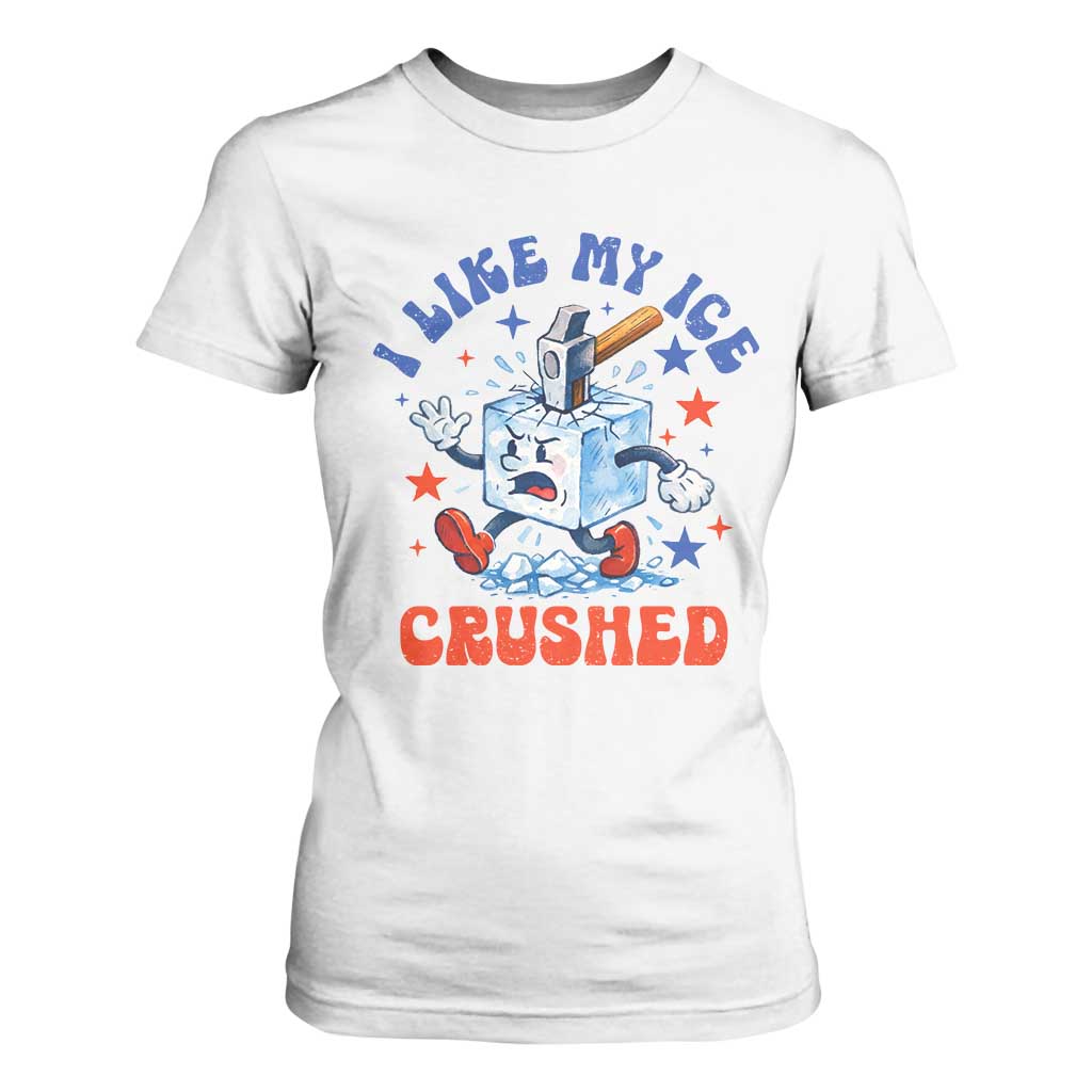 Subtle Abolish ICE T Shirt For Women Vintage I Like My Ice Crushed TS10 White Print Your Wear