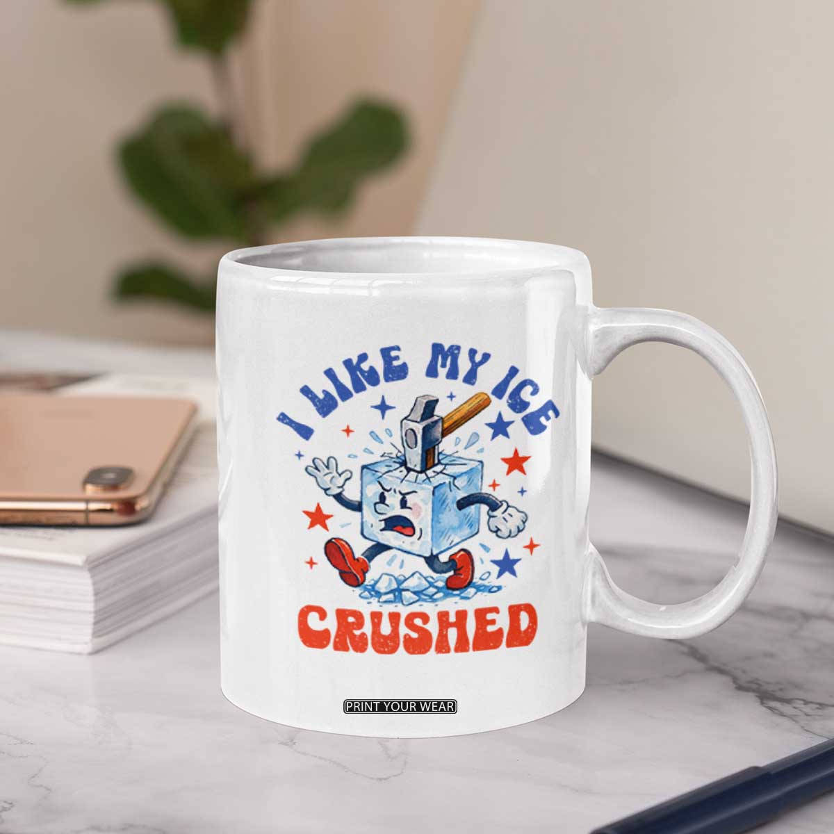 Subtle Abolish ICE Coffee Mug Vintage I Like My Ice Crushed TS10 Print Your Wear