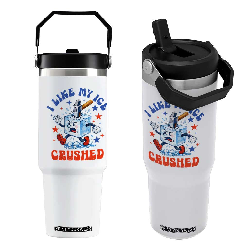 Subtle Abolish ICE Flip Straw Tumbler Vintage I Like My Ice Crushed TS10 One Size: 30 oz White Print Your Wear