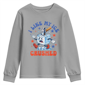 Subtle Abolish ICE Youth Sweatshirt Vintage I Like My Ice Crushed TS10 Sport Gray Print Your Wear