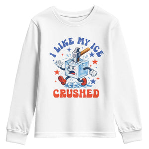 Subtle Abolish ICE Youth Sweatshirt Vintage I Like My Ice Crushed TS10 White Print Your Wear