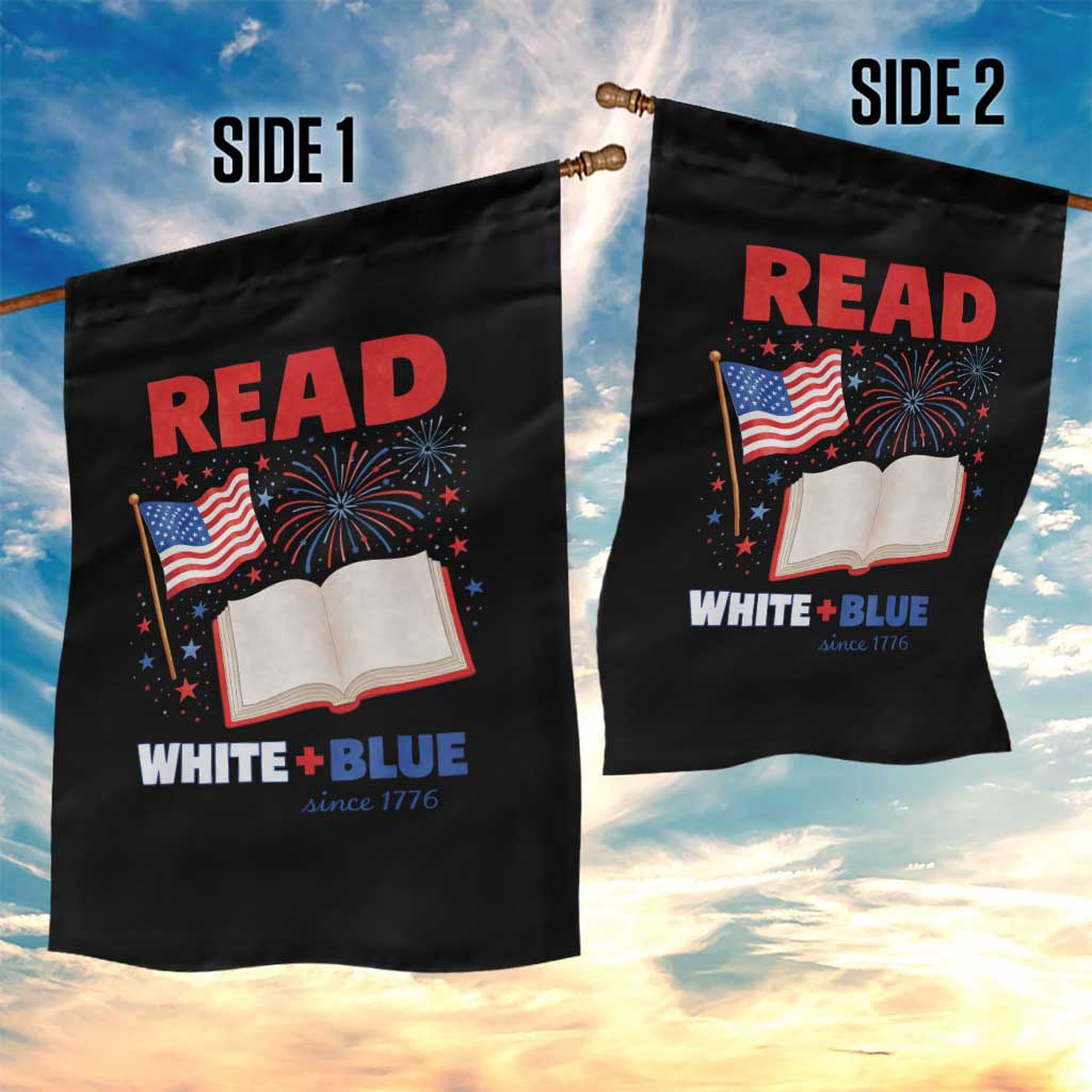 Patriotic Bookish 4th Of July Read White Blue Since 1776 Garden Flag TS10 Print Your Wear